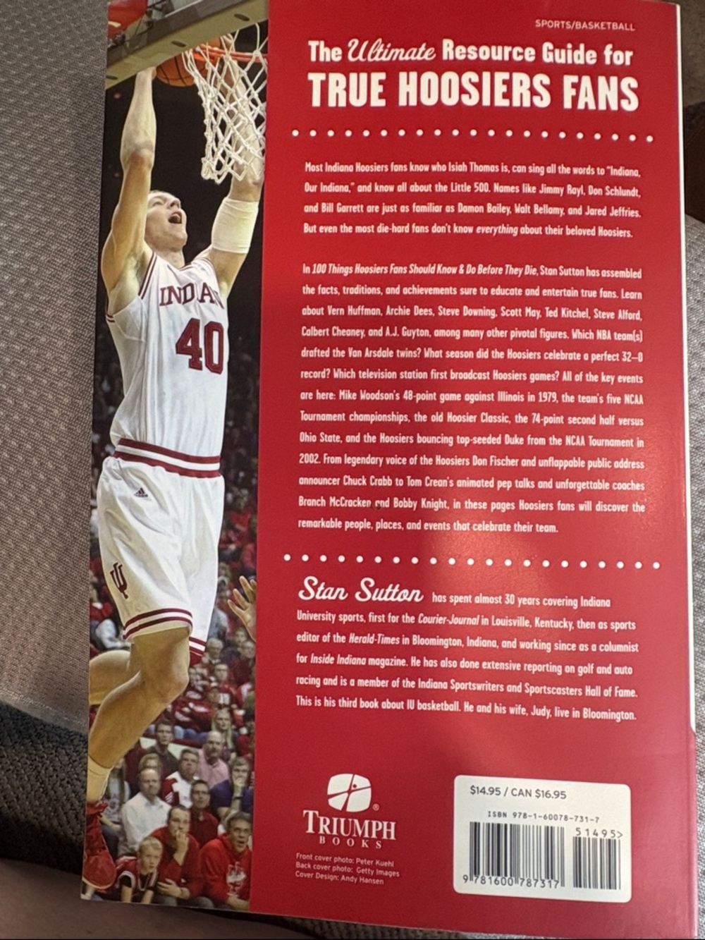 adidas Red Indiana Basketball Jersey Graphic Book Cover - Picture 2 of 3